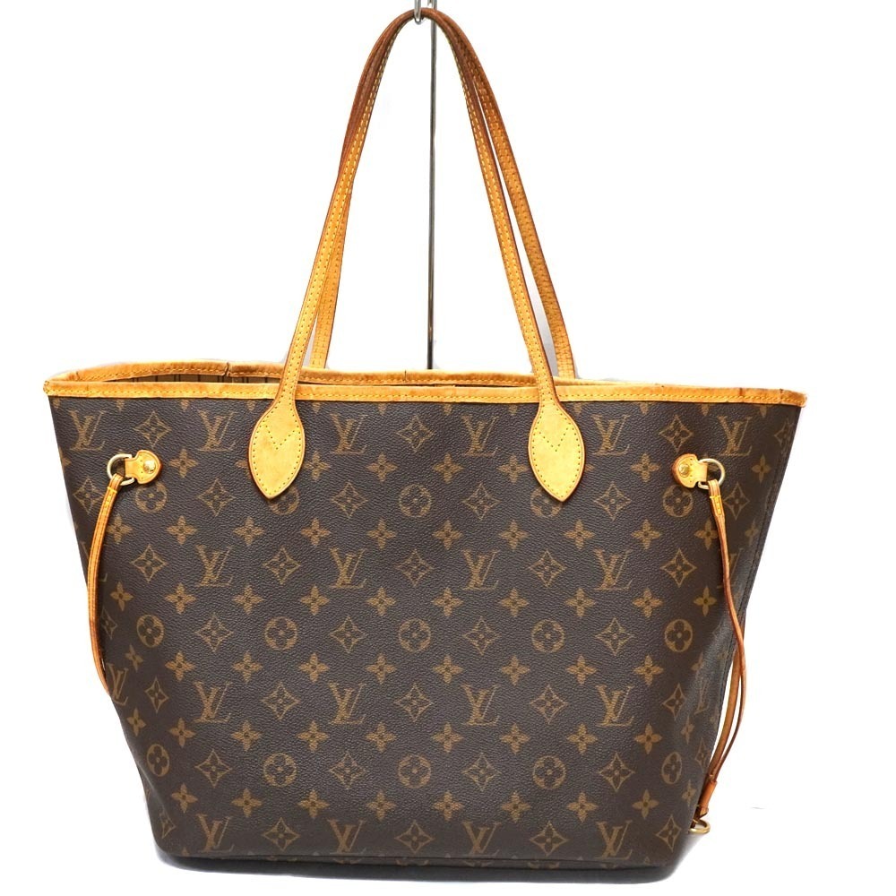Louis Vuitton Neverfull Monogram Canvas Tote Bag Brown Beige - Picture 1 of 9